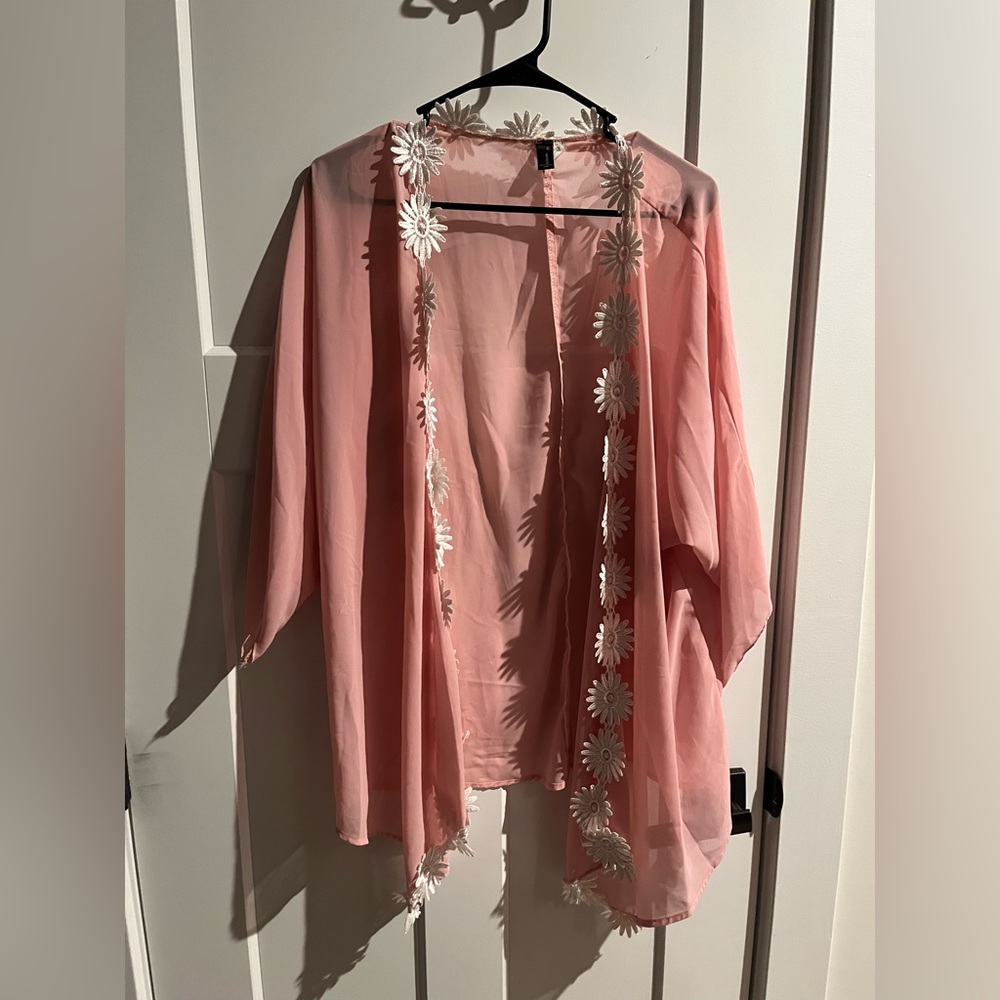 Boho flowy floral cardigan